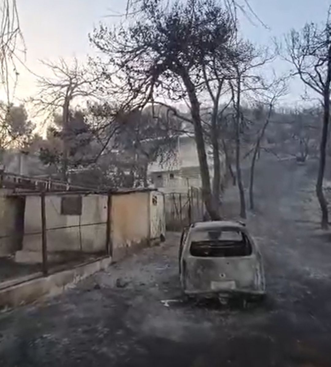 Incendiu devastator pe o insulă turistică populară. În imagine, efectele incendiului din Salamina