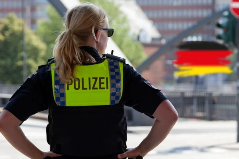 Controale pe A2 în Germania: ploaie de amenzi. Imagine ilustrativă cu o polițistă din Germania