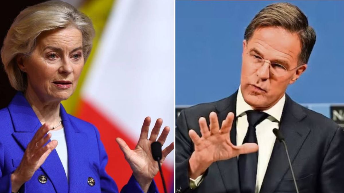 NATO și UE sfătuiesc civilii să își facă provizii de urgență. În imagine, președinta CE, Ursula von der Leyen și șeful NATO, Mark Rutte