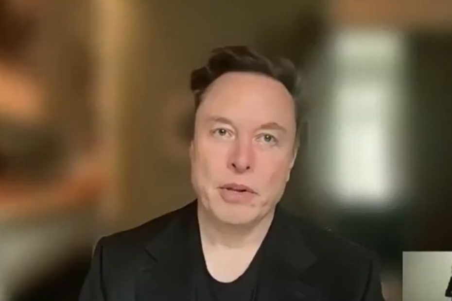 Elon Musk în timpul intervenției în care a avertizat asupra riscului unor noi atacuri în Europa
