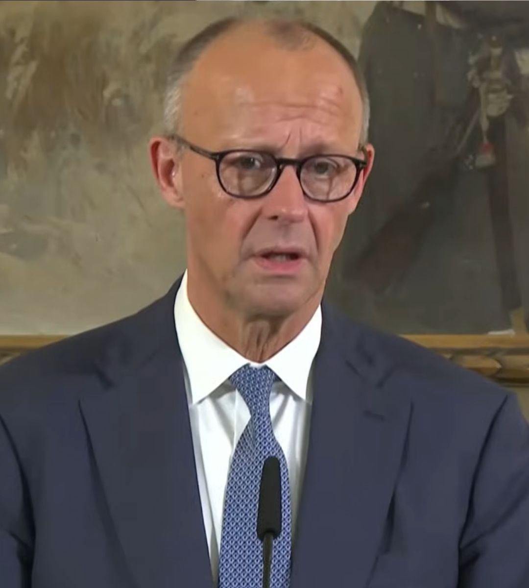 Cancelarul Friedrich Merz în timpul discursului în care avertizează asupra unor noi atacuri hibride rusești