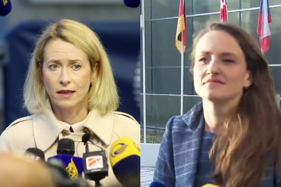 Kaja Kallas și Oana Țoiu, într-un colaj foto, pe fondul noilor sancțiuni adoptate de Uniunea Europeană împotriva Rusiei.
