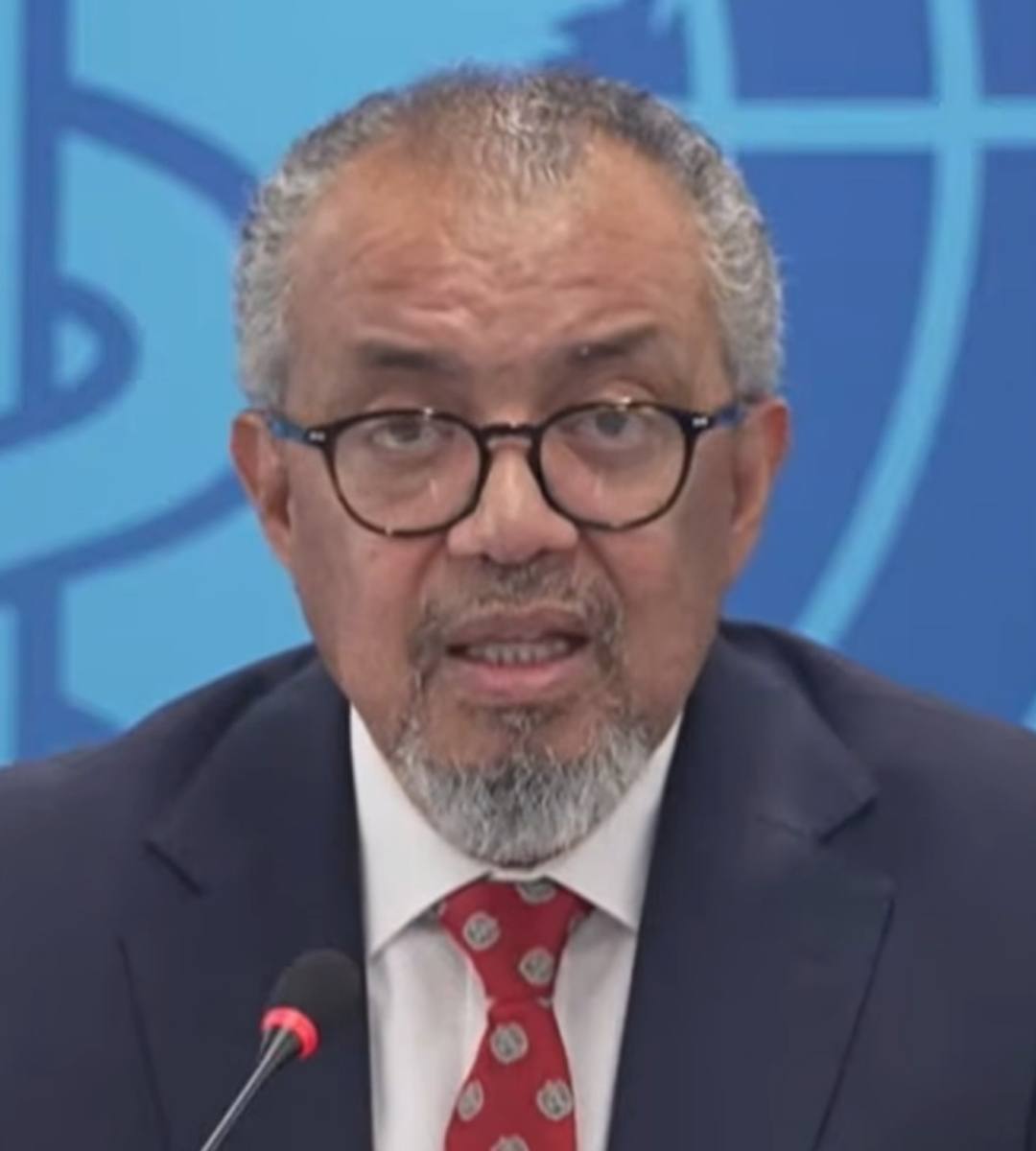 Tedros Adhanom Ghebreyesus, directorul general al Organizației Mondiale a Sănătății, în timpul unei intervenții publice despre sănătatea globală