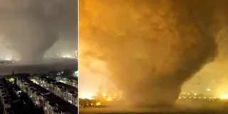 Tornadă devastatoare în toiul nopții în China