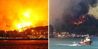 Incendii devastatoare la Mediterană turiști salvați pe mare