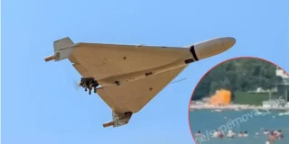 dronă prăbușită pe plajă Marea neagră