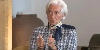 Bancnotele euro se schimbă. În imagine, Christine Lagarde, președinta BCE