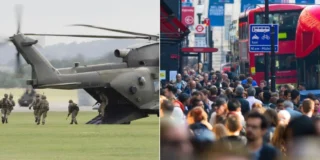 „Faceți provizii de apă și alimente”: apel ăn Marea Britanie. Imagine ilustrativă cu soldați în acțiune și o stradă din Londra